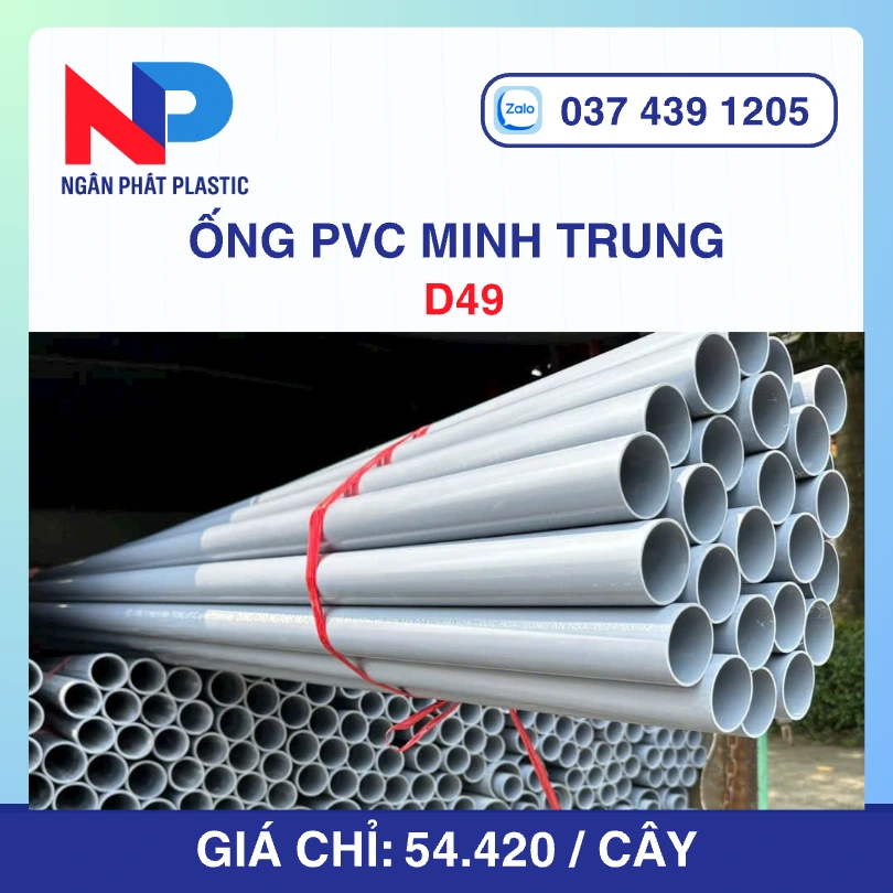 Ống Nhựa UPVC D49 Minh Trung Bơm Cát